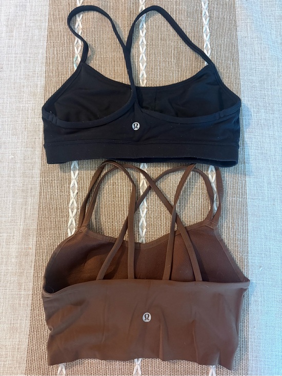 lululemon athletica Other - lululemon athletica Strappy Light Support Sports Bras - Black & Brown